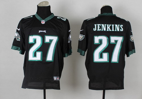 Nike Philadelphia Eagles #27 Malcolm Jenkins Black Elite Jersey