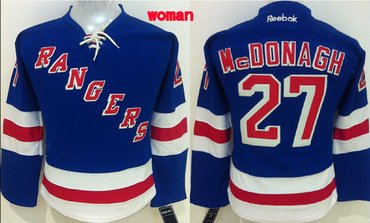 New York Rangers #27 Ryan Mcdonagh Light Blue Womens Jersey