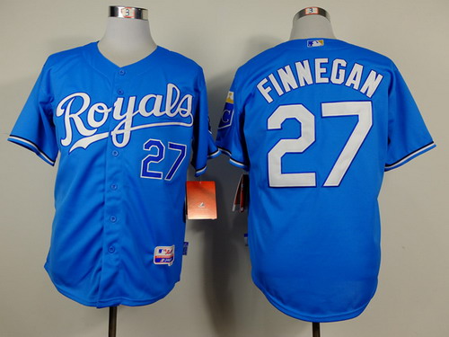 Kansas City Royals #27 Brandon Finnegan Light Blue Jersey