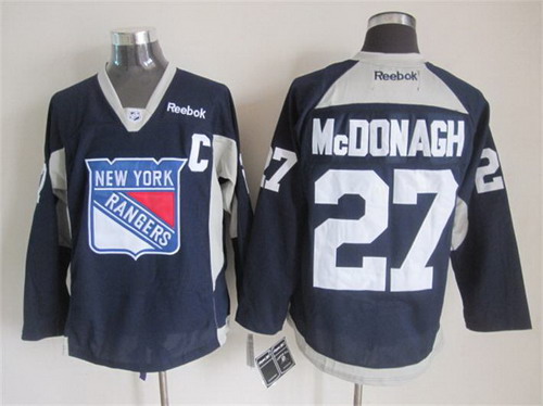 New York Rangers #27 Ryan Mcdonagh 2014 Training Navy Blue Jersey