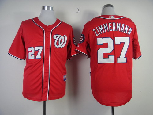 Washington Nationals #27 Jordan Zimmermann Red Jersey