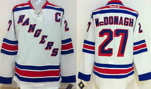 New York Rangers #27 Ryan Mcdonagh White Jersey