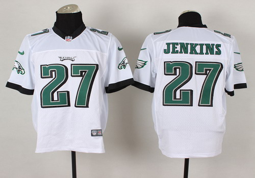 Nike Philadelphia Eagles #27 Malcolm Jenkins White Elite Jersey