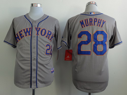 New York Mets #28 Daniel Murphy Gray Jersey