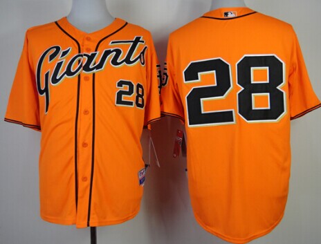 San Francisco Giants #28 Buster Posey Orange Jersey