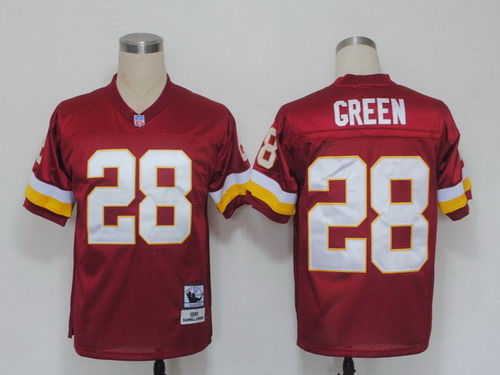 Washington Redskins #28 Darrell Green Red Throwback Jersey