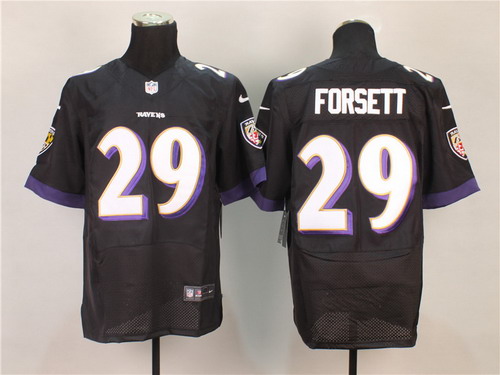 Nike Baltimore Ravens #29 Justin Forsett 2013 Black Elite Jersey