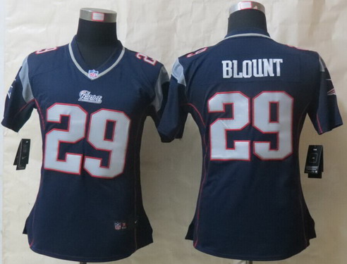 Nike New England Patriots #29 LeGarrette Blount Blue Game Womens Jersey