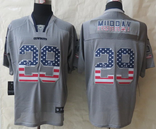 Nike Dallas Cowboys #29 DeMarco Murray 2014 USA Flag Fashion Gray Elite Jersey