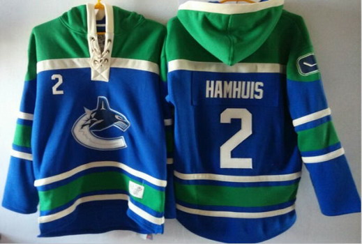 Old Time Hockey Vancouver Canucks #2 Dan Hamhuis Blue Hoodie