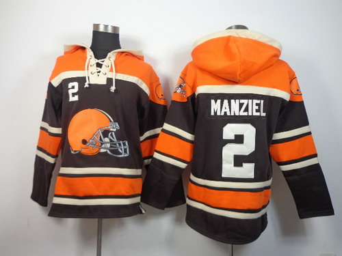 Cleveland Browns #2 Johnny Manziel 2014 Brown Hoodie