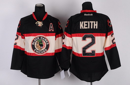 Chicago Blackhawks #2 Duncan Keith Black Third Jersey