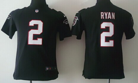 Nike Atlanta Falcons #2 Matt Ryan Black Game Kids Jersey