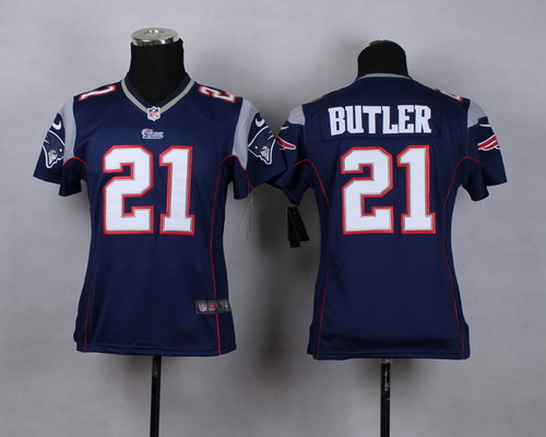 Nike New England Patriots #21 Malcolm Butler Blue Game Kids Jersey