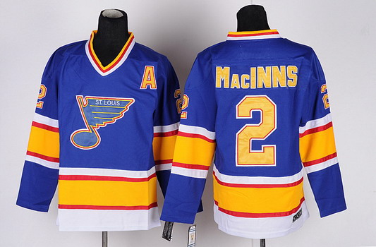 St. Louis Blues #2 Al MacInnis Blue Throwback CCM Jersey