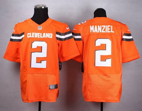 Nike Cleveland Browns #2 Johnny Manziel 2015 Orange Elite Jersey