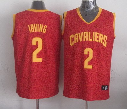 Cleveland Cavaliers #2 Kyrie Irving Red Leopard Print Fashion Jersey