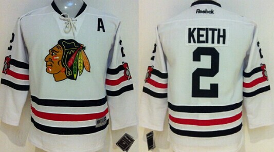 Chicago Blackhawks #2 Duncan Keith 2015 Winter Classic White Kids Jersey