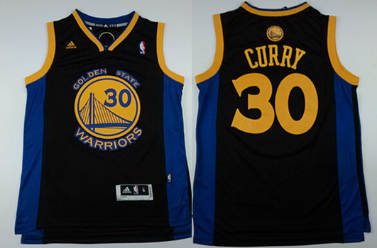 Golden State Warriors #30 Stephen Curry Revolution 30 Swingman Black Jersey