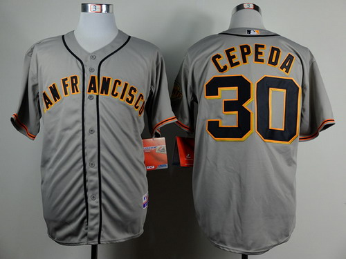 San Francisco Giants #30 Orlando Cepeda Gray Cool Base Jersey