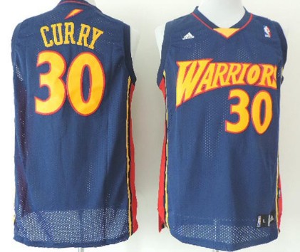 Golden State Warriors #30 Stephen Curry 2009 Navy Blue Swingman Jersey