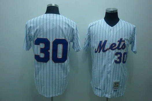 New York Mets #30 Nolan Ryan 1969 White Throwback Jersey