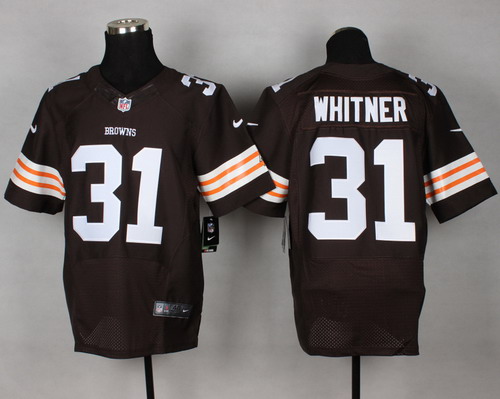 Nike Cleveland Browns #31 Donte Whitner Brown Elite Jersey