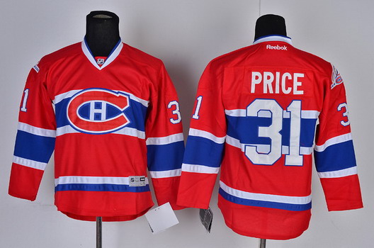 Montreal Canadiens #31 Carey Price Red Kids Jersey