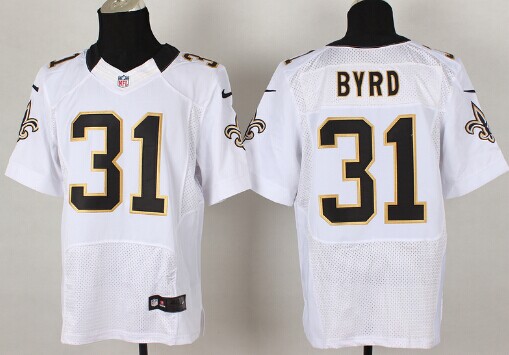 Nike New Orleans Saints #31 Jairus Byrd White Elite Jersey