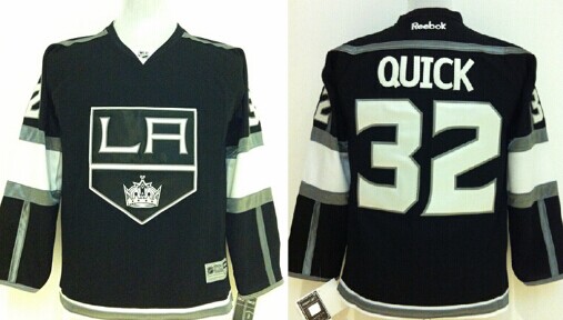 Los Angeles Kings #32 Jonathan Quick Black Kids Jersey