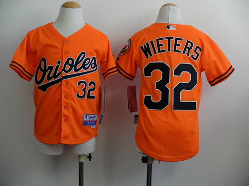 Baltimore Orioles #32 Matt Wieters Orange Kids Jersey