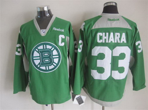 Boston Bruins #33 Zdeno Chara 2014 Training Green Jersey