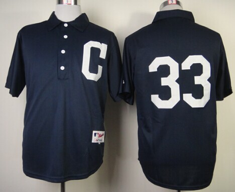 Cleveland Indians #33 Nick Swisher 1902 Navy Blue Jersey