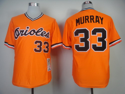 Baltimore Orioles #33 Eddie Murray 1982 Orange Throwback Jersey