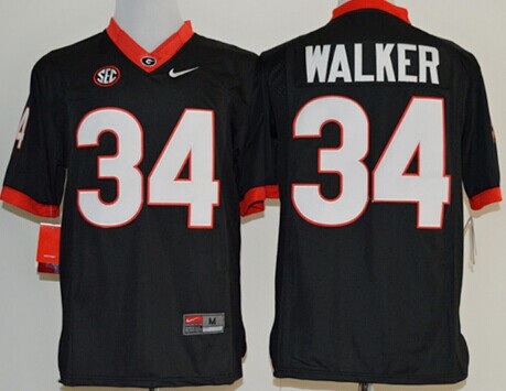 Georgia Bulldogs #34 Herschel Walker 2014 Black Limited Jersey