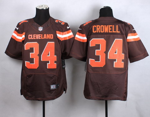 Nike Cleveland Browns #34 Isaiah Crowell 2015 Brown Elite Jersey