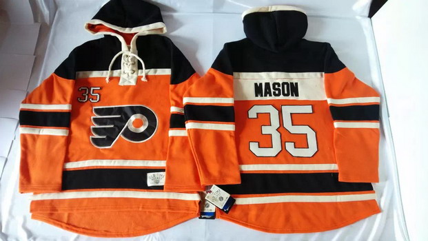 Old Time Hockey Philadelphia Flyers #35 Steve Mason 2012 Winter Classic Orange Hoodie