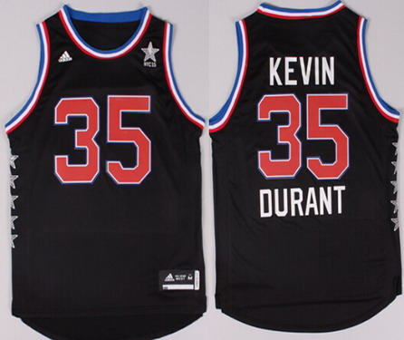 2015 NBA Western All-Stars #35 Kevin Durant Revolution 30 Swingman Black Jersey