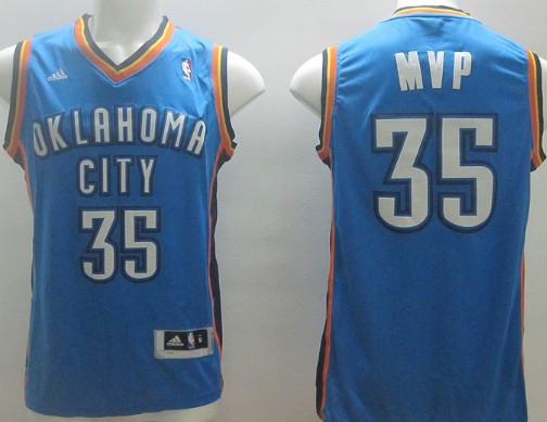 Oklahoma City Thunder #35 MVP Blue Swingman Jersey