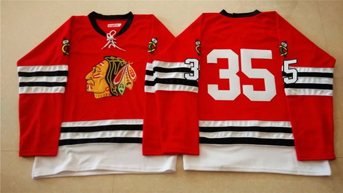 Chicago Blackhawks #35 Tony Esposito 1960-61 Red Vintage Jersey