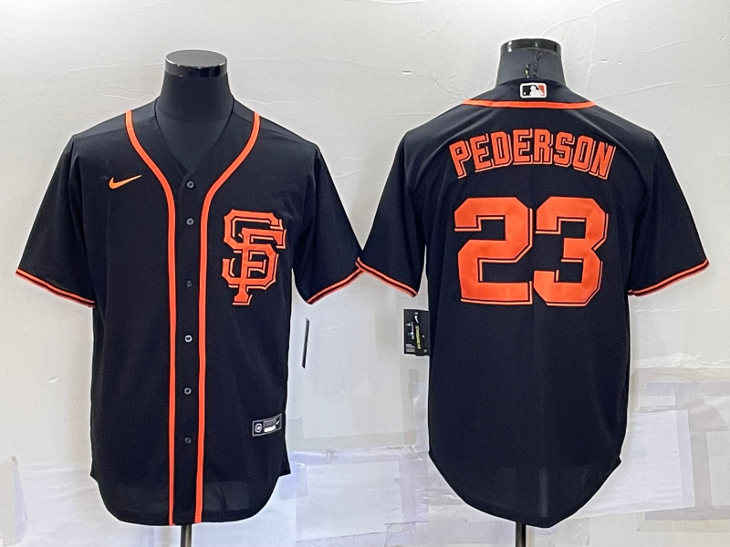 Men's San Francisco Giants #23 Joc Pederson Black Alternate Nike Jersey