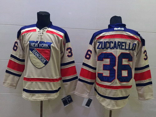 New York Rangers #36 Mats Zuccarello 2012 Winter Classic Cream Jersey 