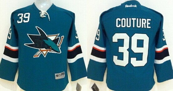 San Jose Sharks #39 Logan Couture 2014 Blue Kids Jersey