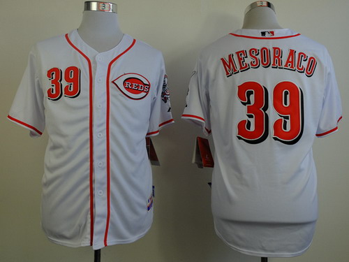 Cincinnati Reds #39 Devin Mesoraco White Jersey