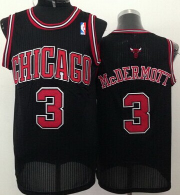 Chicago Bulls #3 Doug McDermott Black Swingman Jersey