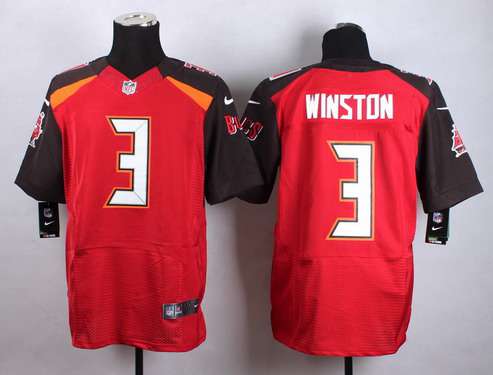 Tampa Bay Buccaneers #3 Jameis Winston 2015 NFL Draft 1st Overall Pick Nike Red Elite Jersey