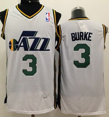 Utah Jazz #3 Trey Burke White Swingman Jersey