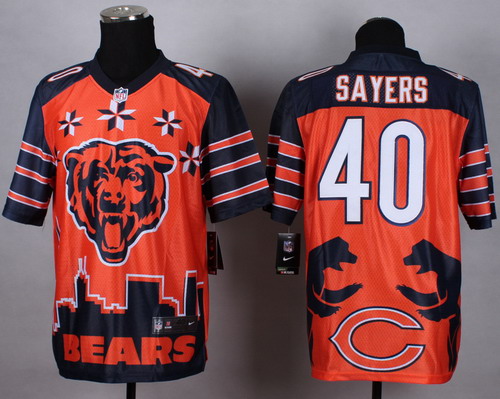 Nike Chicago Bears #40 Gale Sayers 2015 Noble Fashion Elite Jersey