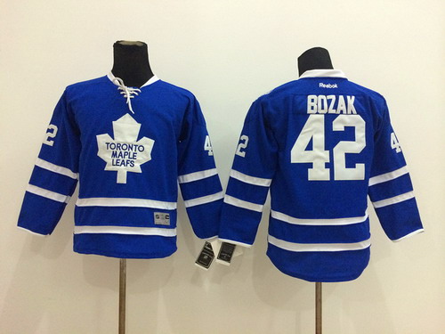 Toronto Maple Leafs #42 Tyler Bozak Blue Kids Jersey