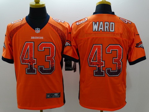 Nike Denver Broncos #43 T.J. Ward Drift Fashion Orange Elite Jersey